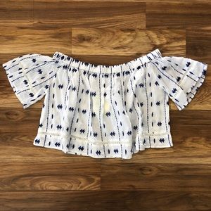 Rebellion Again Off The Shoulder Crop Top